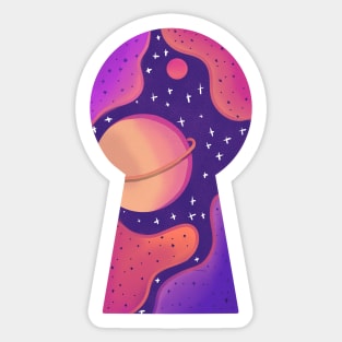 Galaxy vector illustrator Sticker